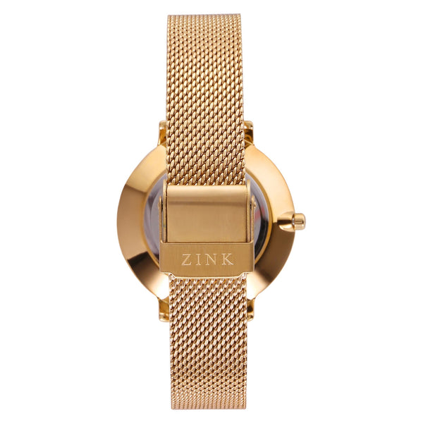 Zink Women's Watch With Gold Stainless Steel Case And Gold Stainless Steel Band by i-watch