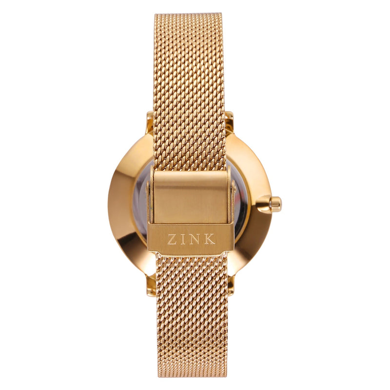Zink Women's Watch With Gold Stainless Steel Case And Gold Stainless Steel Band by i-watch