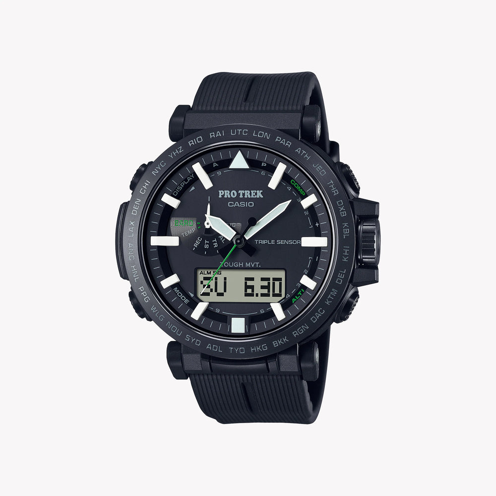 Casio Men's Stainless Steel & Resin Watch, Black | Prw-6621y-1er by i-watch
