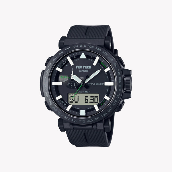 Casio Men's Stainless Steel & Resin Watch, Black | Prw-6621y-1er by i-watch