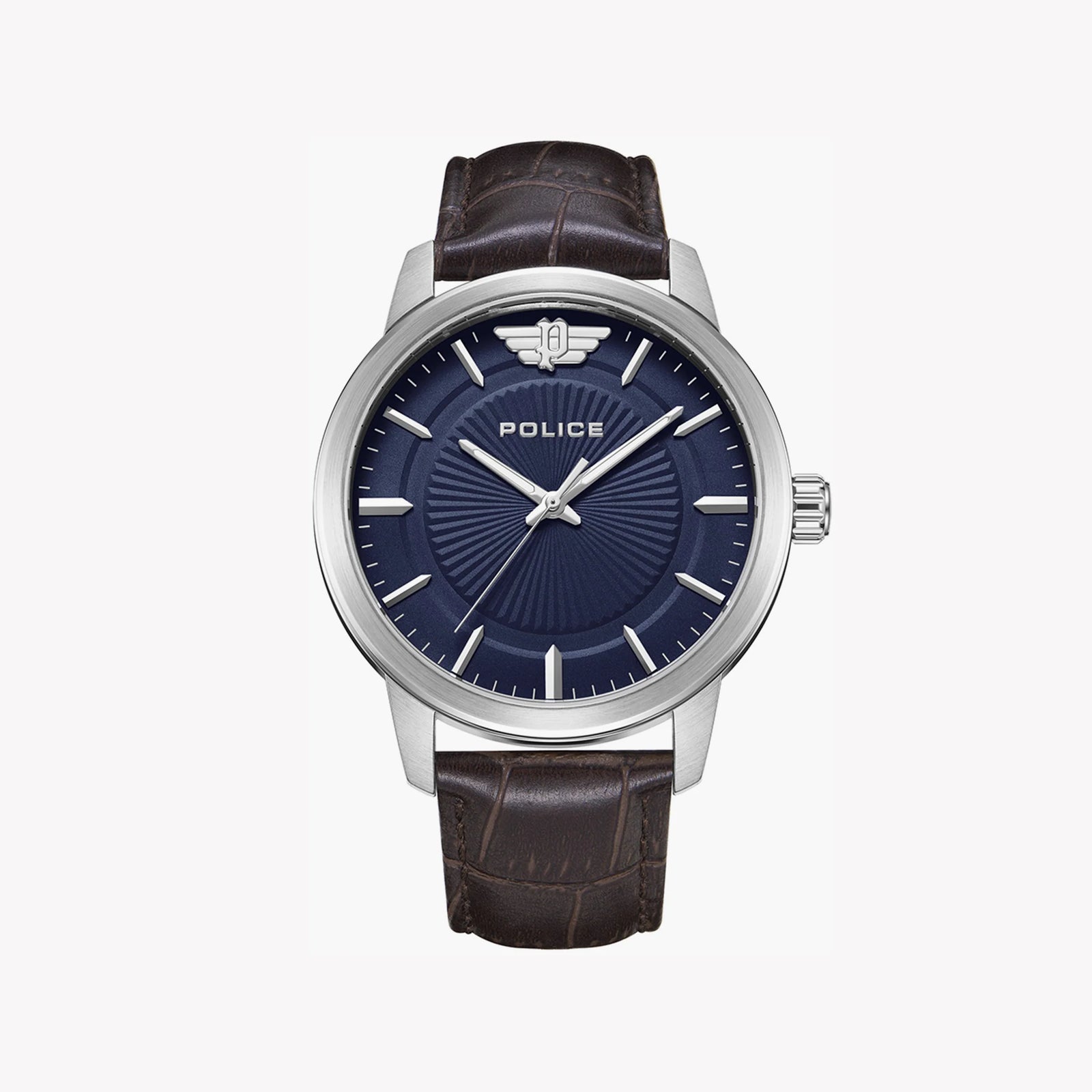 Police Men's Black Stainless Steel, Brown Leather | Pewja2227410 by i-watch