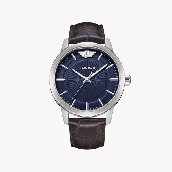 Police Men's Black Stainless Steel, Brown Leather | Pewja2227410 by i-watch