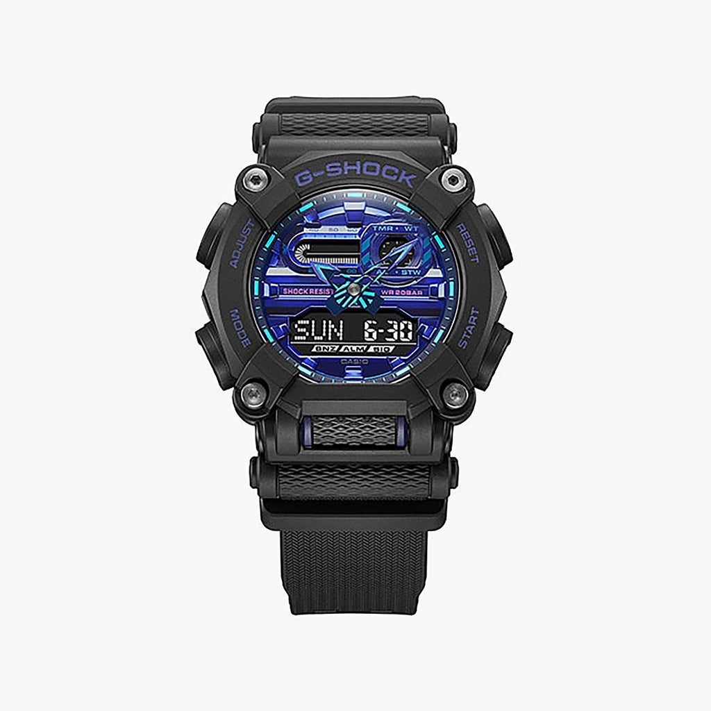 CASIO G-SHOCK GA-900VB-1ADR - BOLD ADVENTURER MEN'S WATCH WITH VIBRANT BLUE DIAL & BLACK RESIN BAND-i-Watch-4