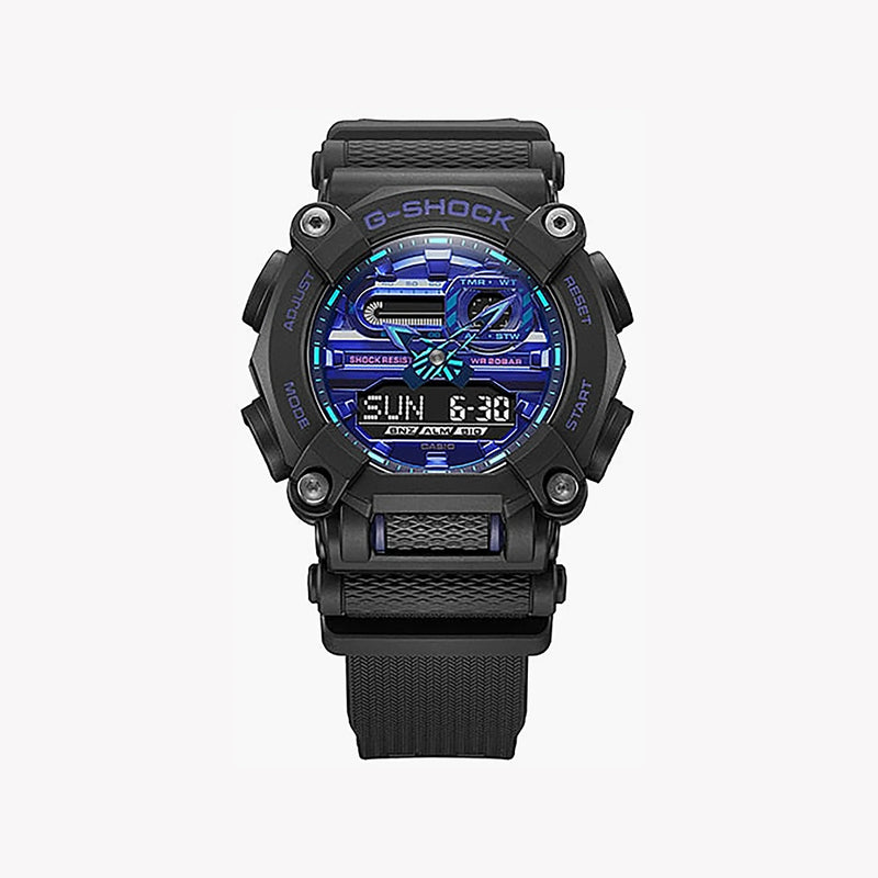 Casio G-Shock Ga-900vb-1adr - Bold Adventurer Men's Watch With Vibrant Blue Dial & Black Resin Band by i-watch