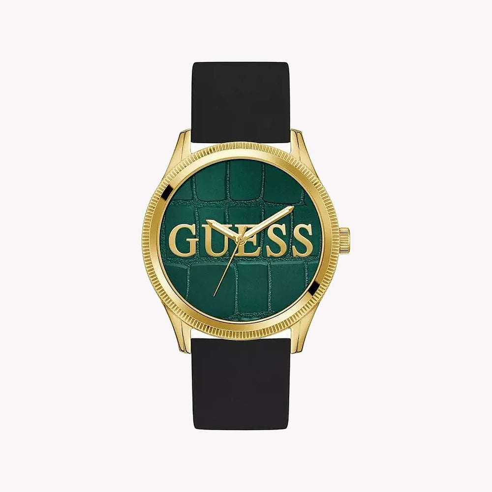 Guess Men's Gold Stainless Steel Watch, Green Dial | Gw0887g2 by i-watch