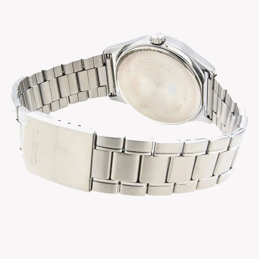 MTP-V006D-7B2UDF - TIMELESS ELEGANCE - Men's Stainless Steel Watch with White Dial & Day/Date Display-i-Watch-2