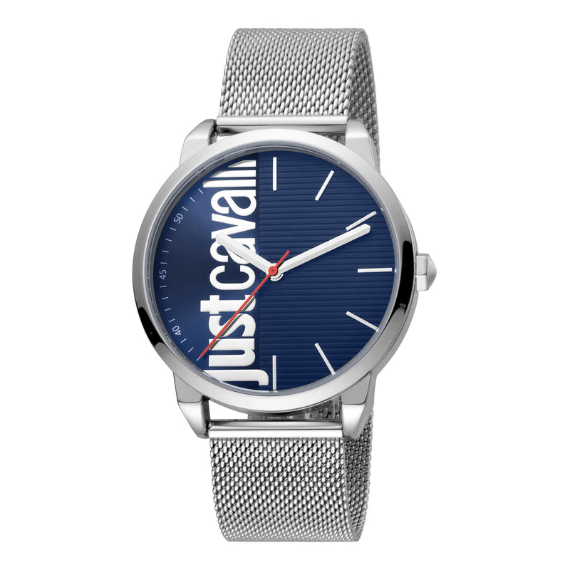 Just Cavalli Jc1g079m0055 Elegant Blue Dial Men's Watch - Timeless Silver Stainless Steel by i-watch