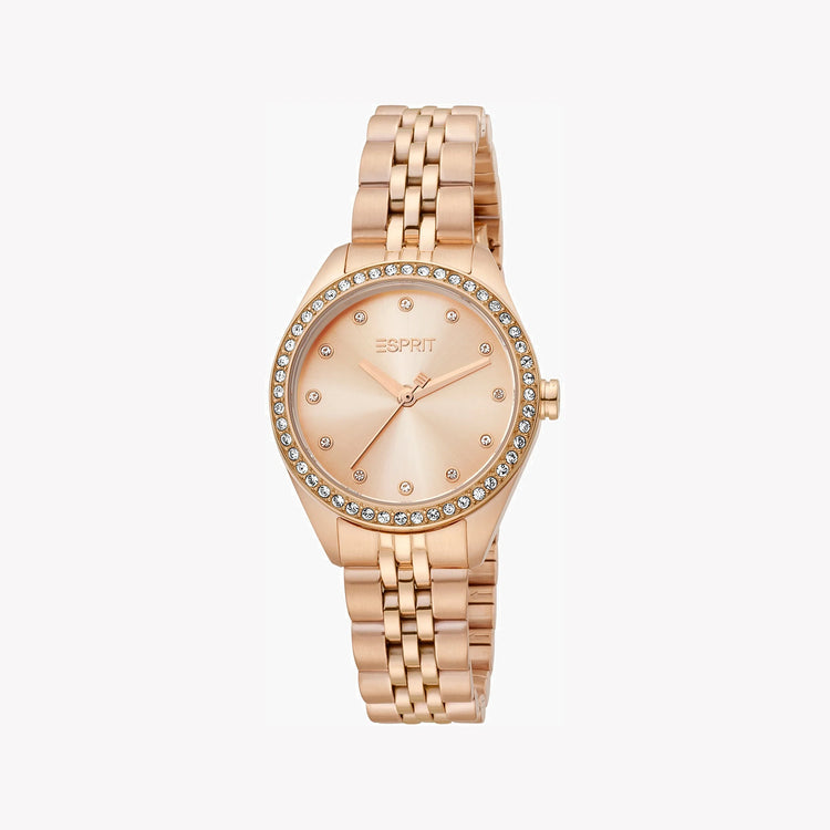 Esprit Women's Rose Gold Watch, Stainless Steel Band | ES1L097M0015