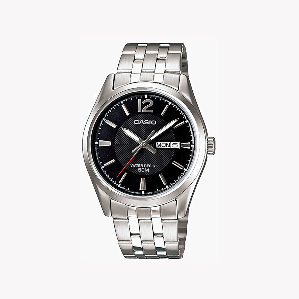 CASIO MTP-1335D-1AVDF SPORTY ELEGANCE - MEN'S STAINLESS STEEL WATCH WITH BLACK DIAL