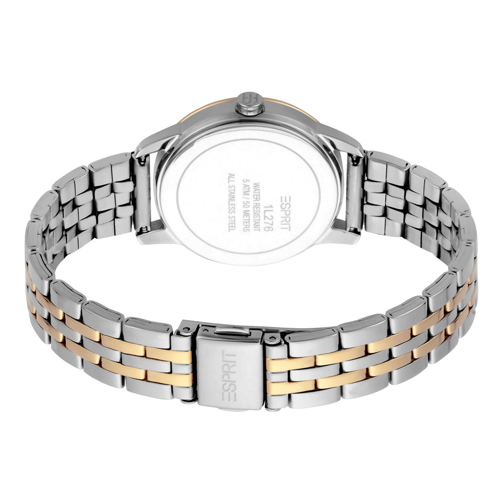 Esprit Women's Watch With Silver Stainless Steel Case And Silver & Gold Stainless Steel Band by i-watch