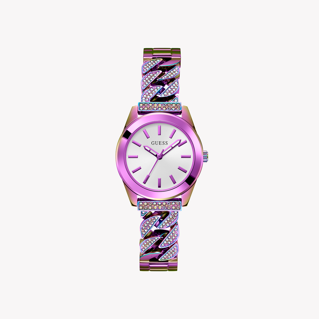 GUESS GW0546L3 - VIBRANT CHARM WOMEN'S TIMEPIECE WITH PINK STAINLESS STEEL & MULTICOLOR BAND