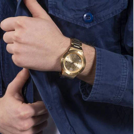 Guess Men's Gold Stainless Steel Watch, Gold Dial | Gw0454g2 by i-watch