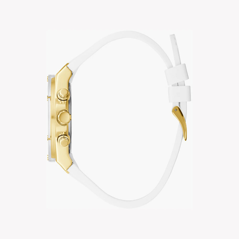 Guess Women's Gold Stainless Steel, White Rubber | Gw0409l2 by i-watch