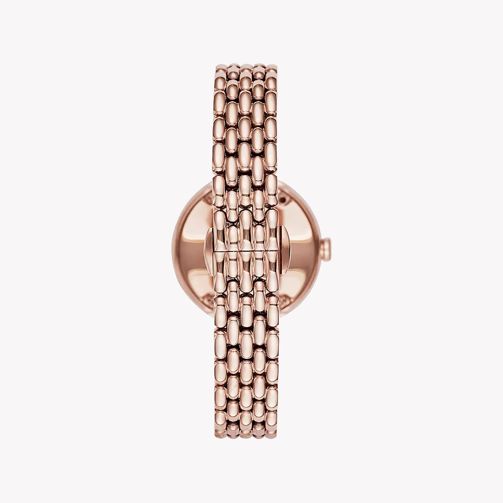 Emporio Armani Women's Rose Gold Stainless Steel Watch, White Dial | Ar11355 by i-watch