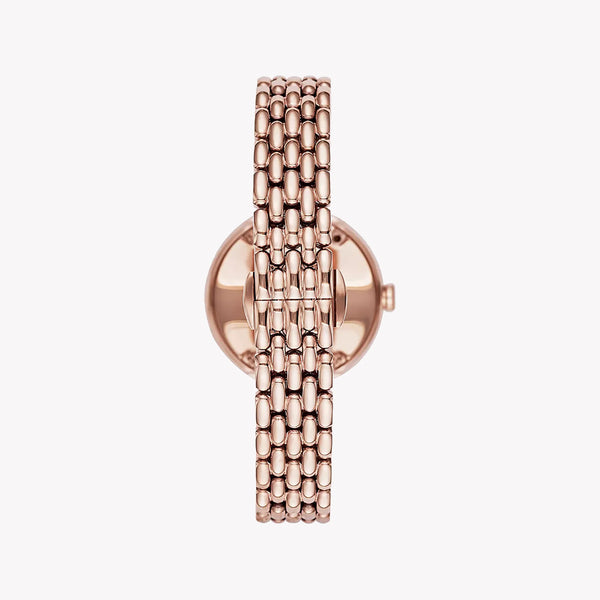 Emporio Armani Women's Rose Gold Stainless Steel Watch, White Dial | Ar11355 by i-watch