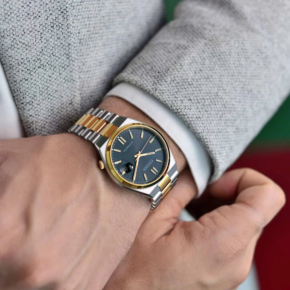 Citizen Nj0154-80h Automatic - Elegant Timepiece For Modern Men In Silver & Rose Gold by i-watch