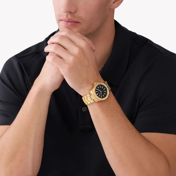 Michael Kors Men's Gold Watch, Black Dial | Mk9078 by i-watch