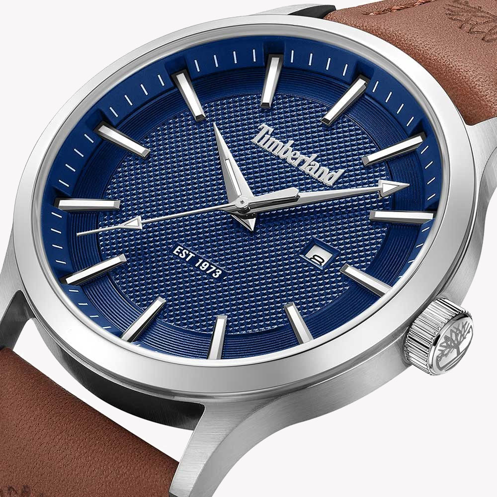 TIMBERLAND TDWGB0041001 - RUGGED ELEGANCE MEN’S WATCH WITH LEATHER BAND & BOLD BLUE DIAL-i-Watch-5