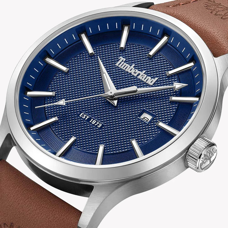 TIMBERLAND TDWGB0041001 - RUGGED ELEGANCE MEN’S WATCH WITH LEATHER BAND & BOLD BLUE DIAL-i-Watch-5