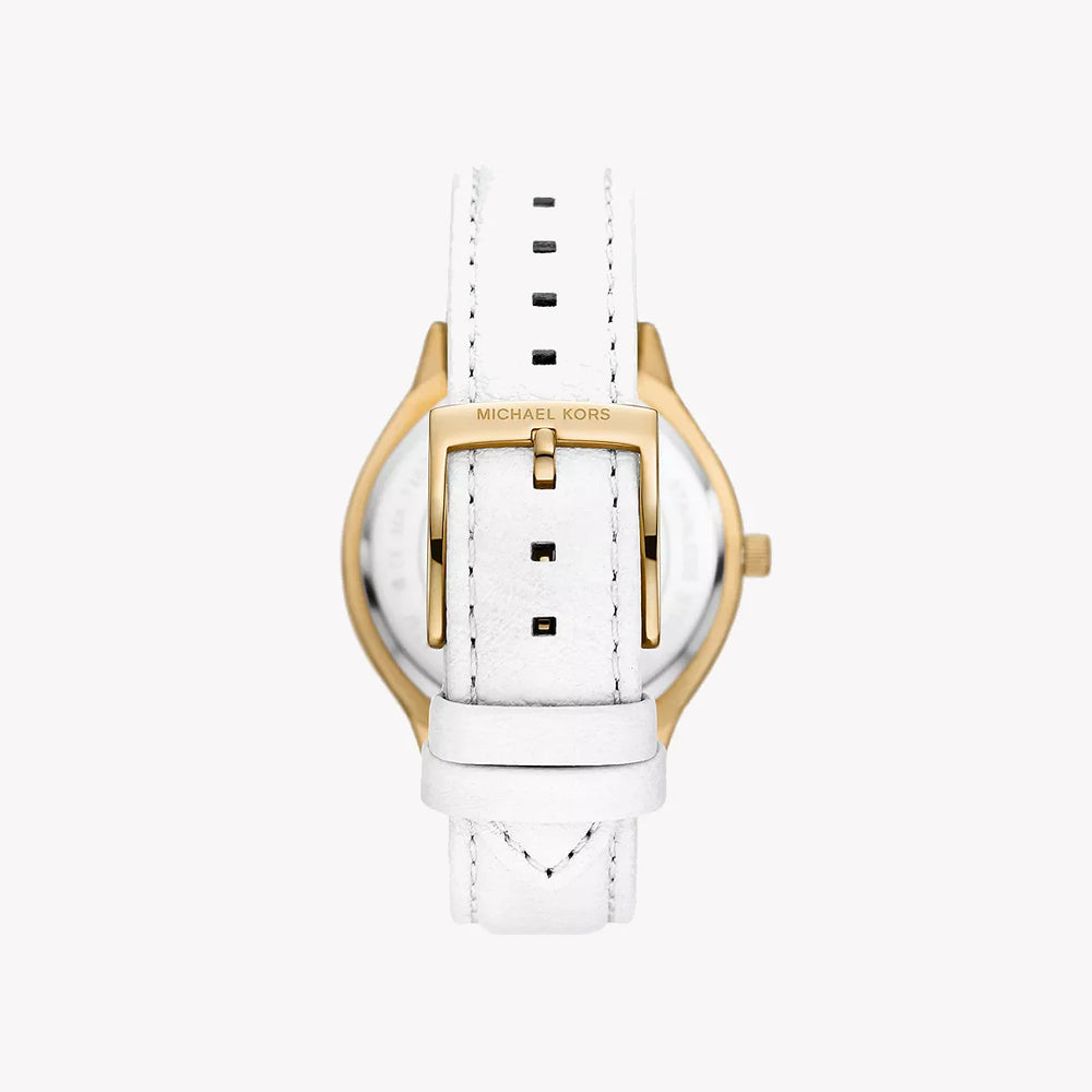 Michael Kors Women's Gold Watch, White Leather | Mk7466 by i-watch
