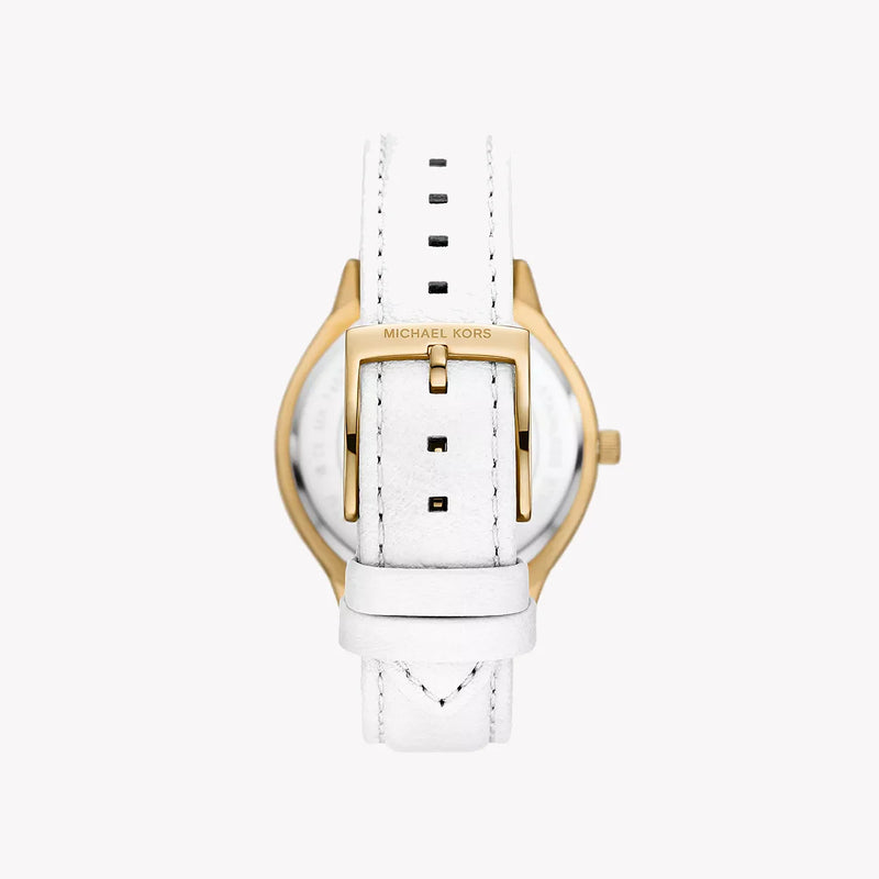 Michael Kors Women's Gold Watch, White Leather | Mk7466 by i-watch