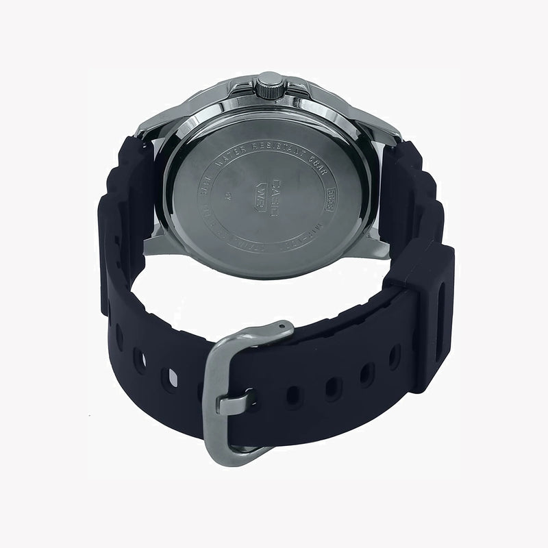 Casio Men's Stainless Steel Watch, Black Resin Band | Mtp-Vd01-1ev by i-watch