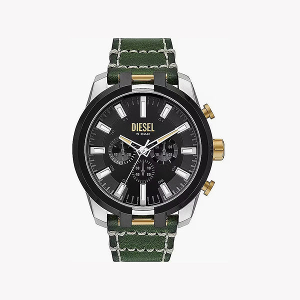 Diesel Men's Silver Watch, Green Leather Band | Dz4588 by i-watch