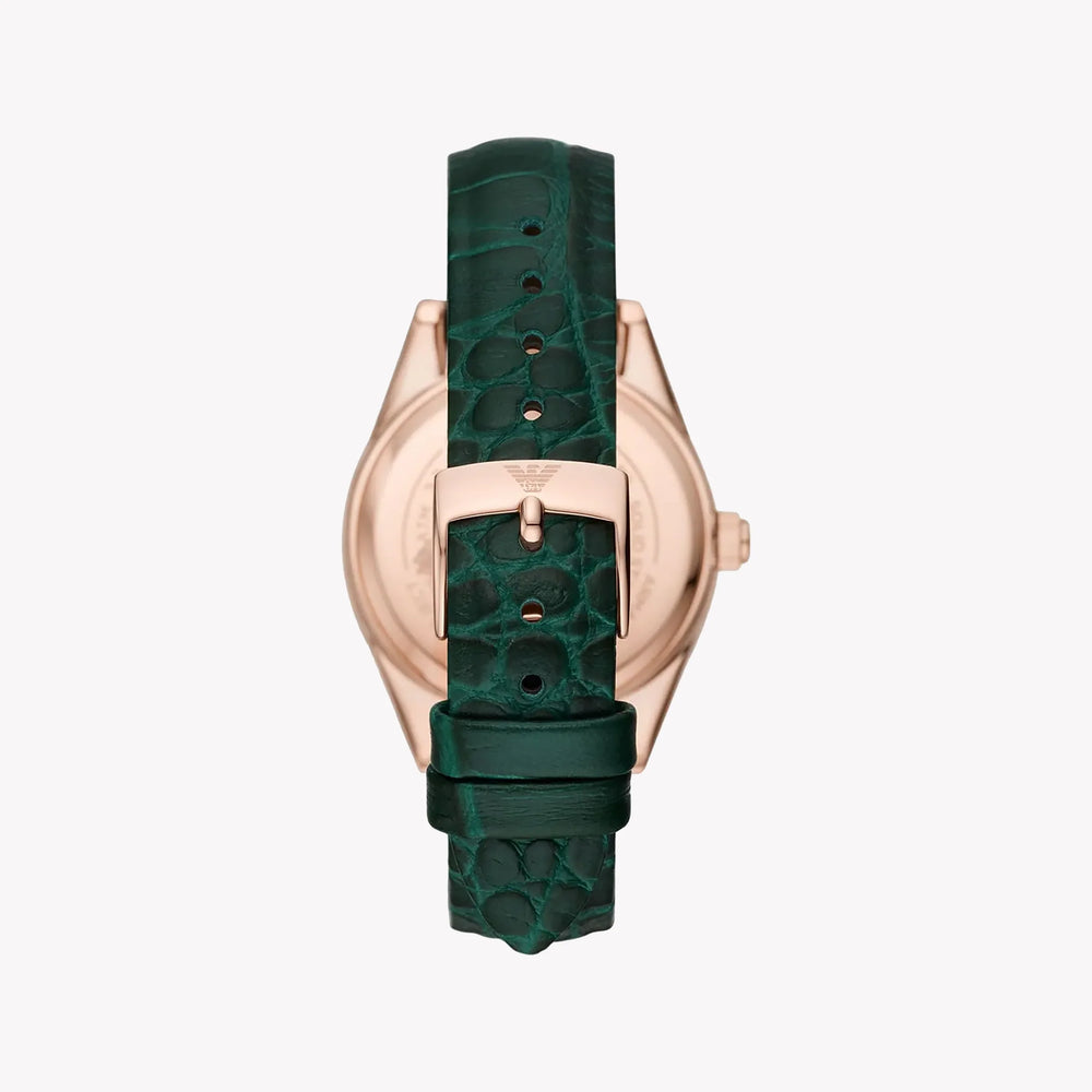 Emporio Armani Women's Rose Gold Watch, Black Dial | Ar11506 by i-watch