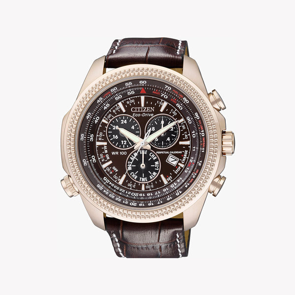 Citizen Men's Gold Stainless Steel, Brown Leather | Bl5403-03x by i-watch