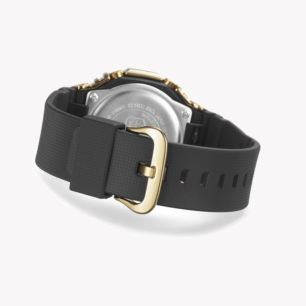 Casio G-Shock Gm-2100g-1a9dr - Bold Gold Metal Clad Men's Watch With Black Resin Band by i-watch