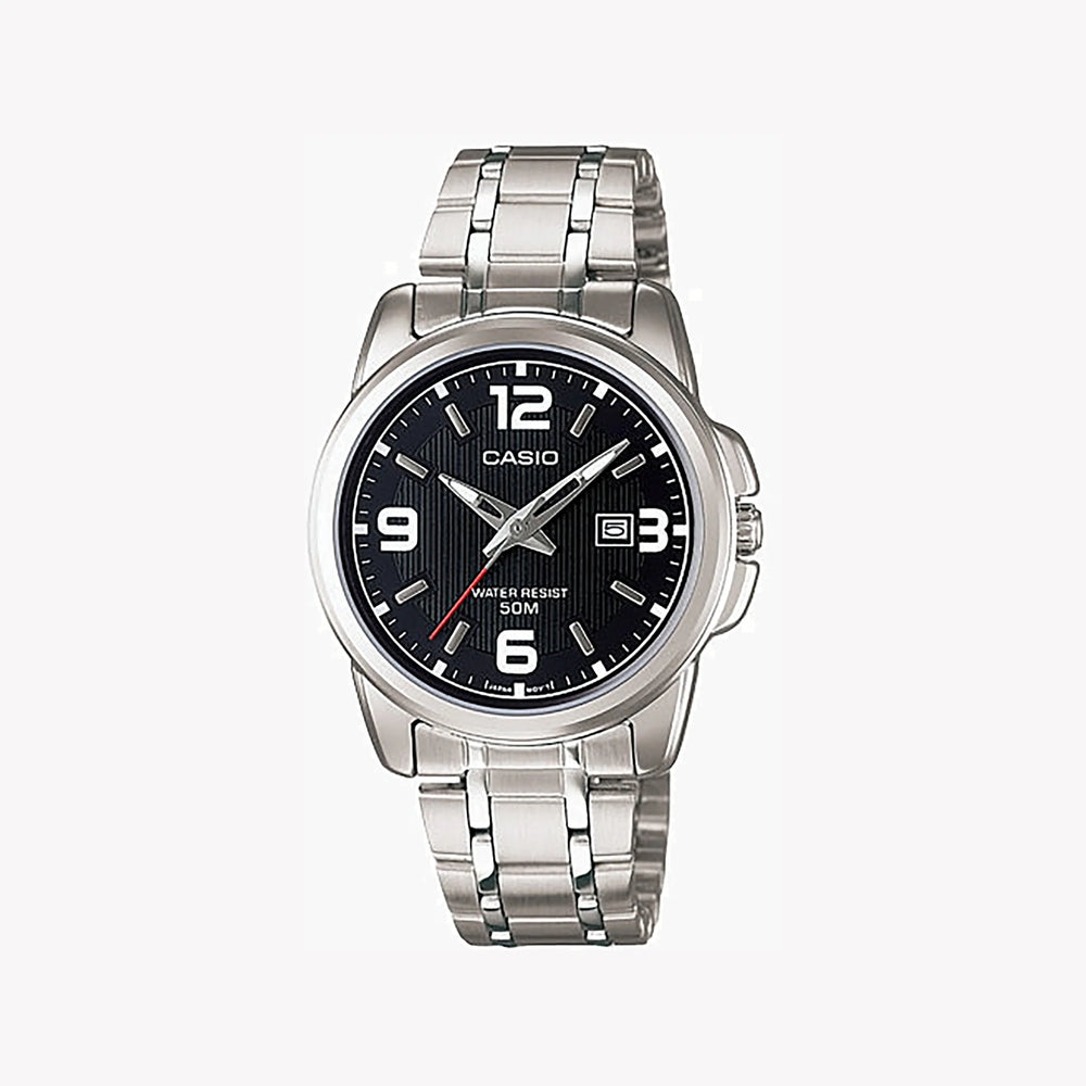 Casio Women's Silver Watch, Black Dial | Ltp-1314d-1avdf by i-watch