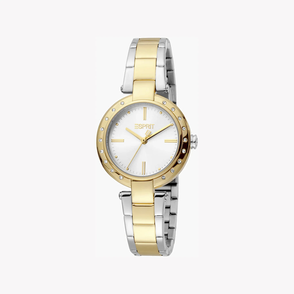 ESPRIT Women's Watch with Silver Stainless Steel Case and Silver & Gold Stainless Steel Band-i-Watch-2