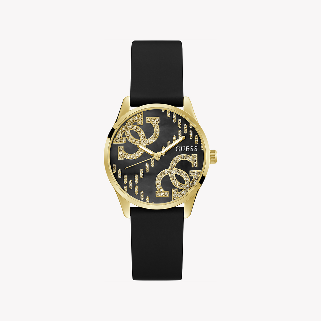 GUESS GW0755L3 BOLD GLAM - RADIANT GOLD & BLACK DIAL Women's Watch for the Dynamic Lifestyle