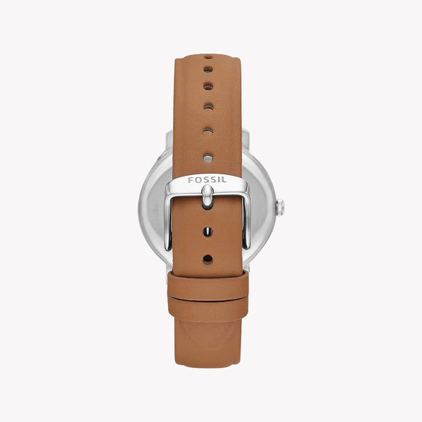 Fossil Women's Silver Stainless Steel, Brown Leather | Bq3570set by i-watch