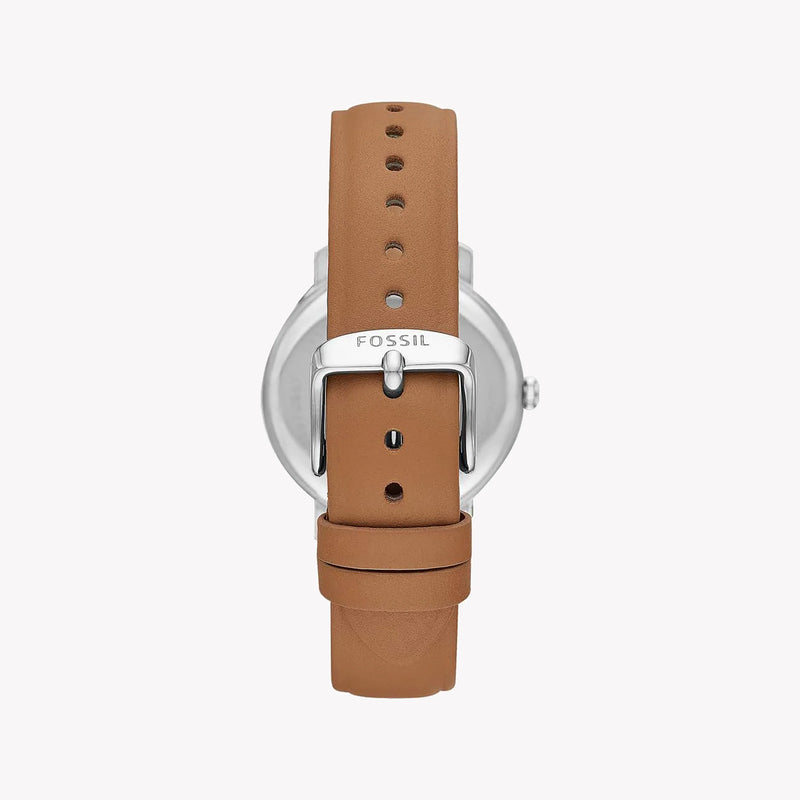 Fossil Women's Silver Stainless Steel, Brown Leather | Bq3570set by i-watch