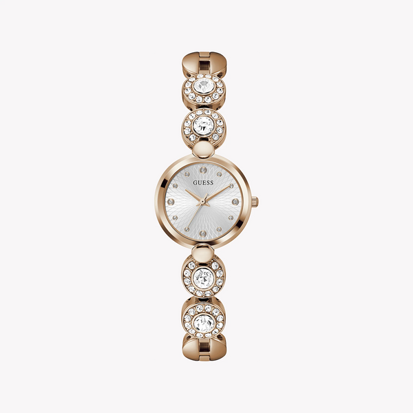 Guess Women's Rose Gold Watch, Silver Dial | Gw0757l3 by i-watch