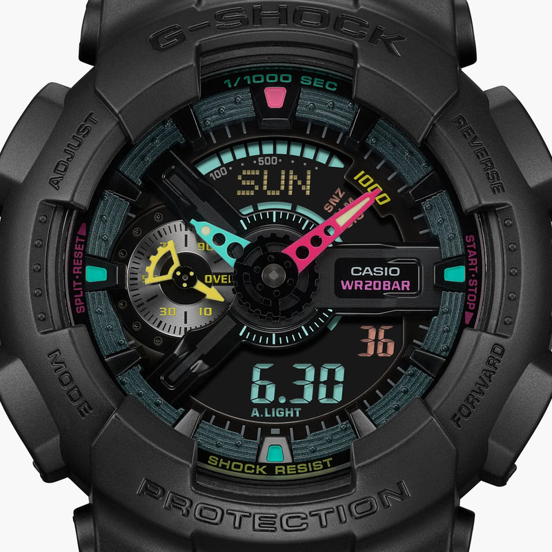 G-Shock Men's Black Resin Watch, Digital Dial | Ga-110mf-1adr by i-watch