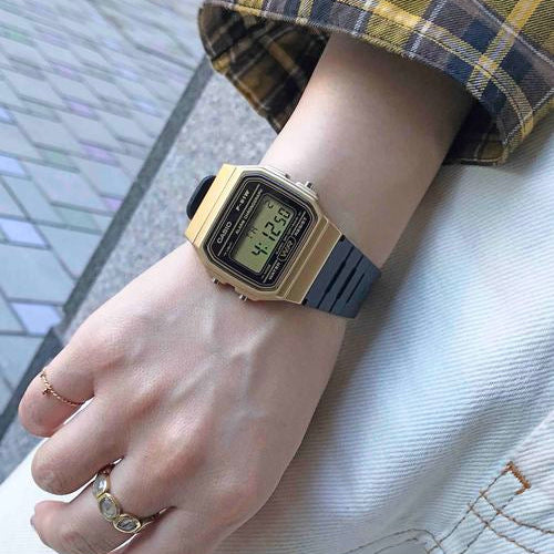 CASIO F-91WM-9A ADVENTURE TIMEKEEPER - STYLISH GOLD & BLACK DIGITAL WATCH for Men-i-Watch-5