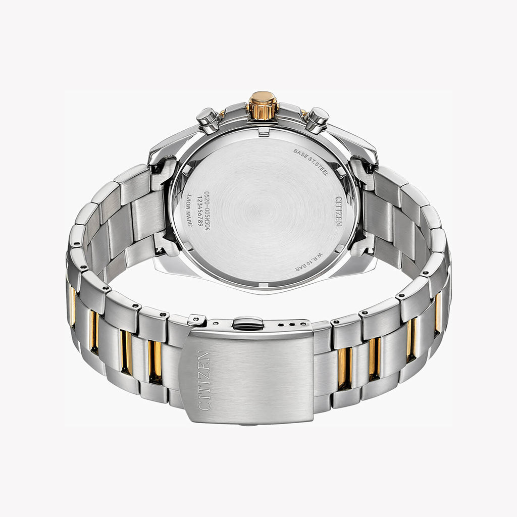 CITIZEN AN8204-59X - MODERN ELEGANCE MEN'S CHRONOGRAPH WATCH WITH GOLD DIAL & STAINLESS STEEL BRACELET-i-Watch-3