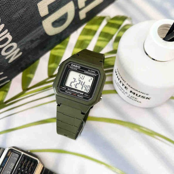 CASIO W-217H-3AV BOLD ADVENTURE - MEN'S SPORTY DIGITAL WATCH with Green Resin Band and Precision Timing-i-Watch-5