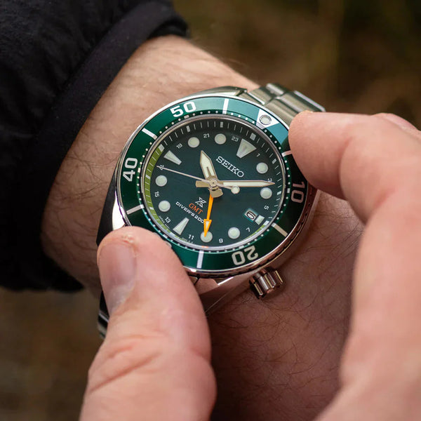 Seiko Prospex Men's Silver & Green Watch, Green Dial | Sfk003j1 by i-watch