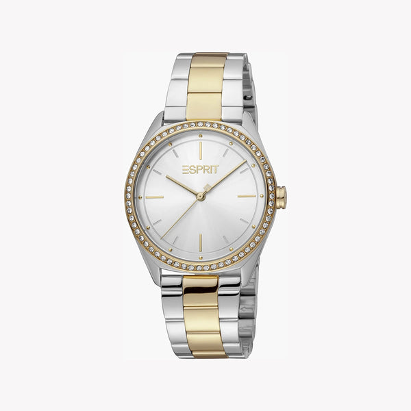 Esprit Women's Silver & Gold Stainless Steel Watch, Silver Dial | Es1l050m0075 by i-watch