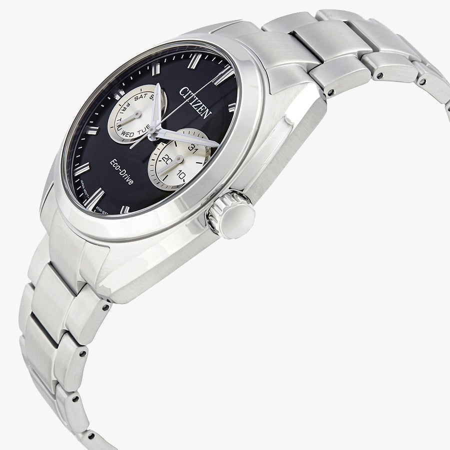 CITIZEN BU4010-56E - DYNAMIC ELEGANCE: Men's Eco-Drive Watch with Silver Stainless Steel & Black Dial-i-Watch-2