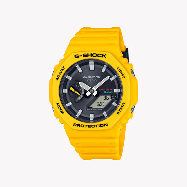 Casio Men's Carbon & Resin, Yellow/Black | Ga-B2100c-9aer by i-watch