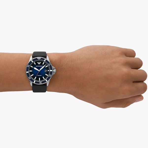 Emporio Armani Men's Silver Watch, Blue Dial | Ar11516 by i-watch