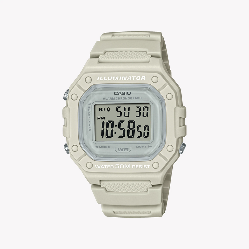 Casio Unisex Black Resin Watch, Digital Dial | W-218hc-8avdf by i-watch