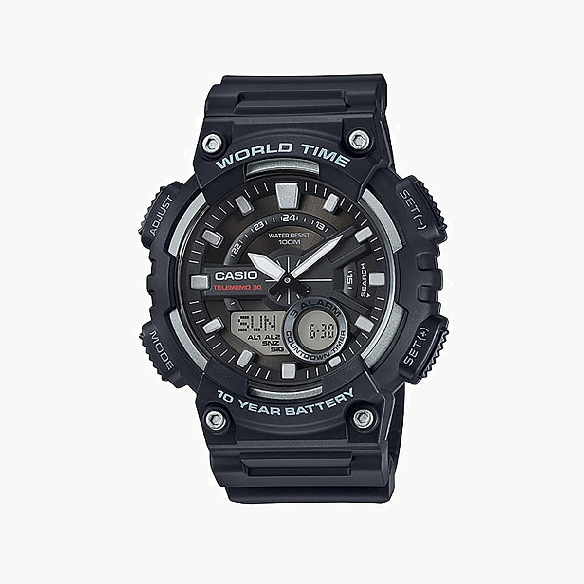 CASIO AEQ-110W-1AVDF BLACKOUT SPORTY - ADVENTURE-READY MEN'S WATCH
