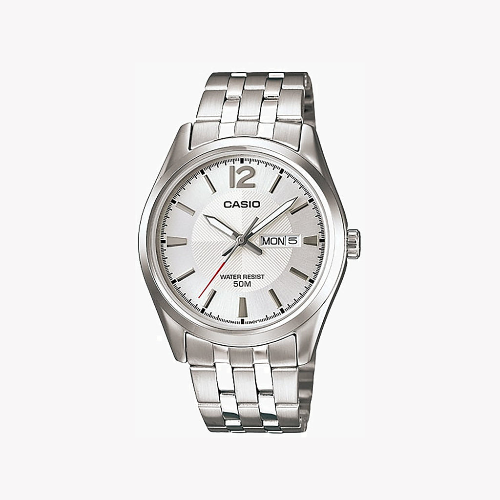 CASIO MTP-1335D-7AVDF ELEGANT ADVENTURER - MEN'S WATER-RESISTANT TIMEPIECE WITH CLASSIC SILVER DESIGN