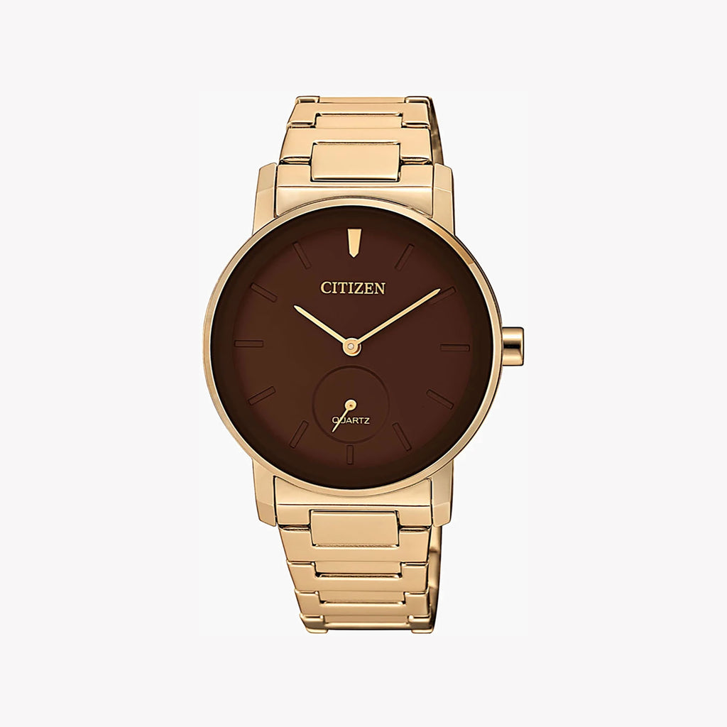 CITIZEN EQ9063-55X - ELEGANT TIMEPIECE FOR THE MODERN WOMAN with Gold Stainless Steel & Brown Dial
