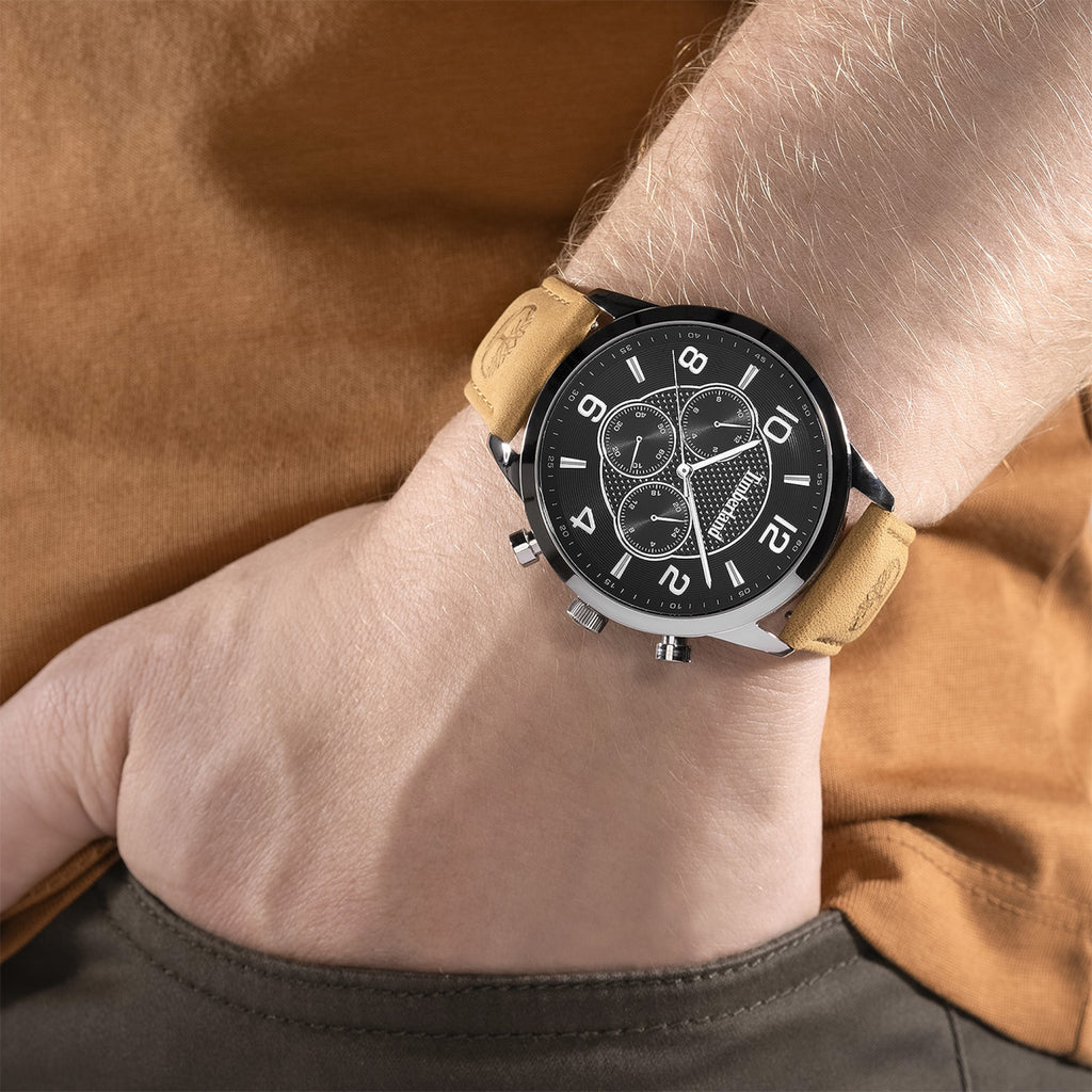 TIMBERLAND TDWGF0042102 RUGGED ELEGANCE - MEN'S STAINLESS STEEL WATCH WITH LEATHER BAND-i-Watch-4